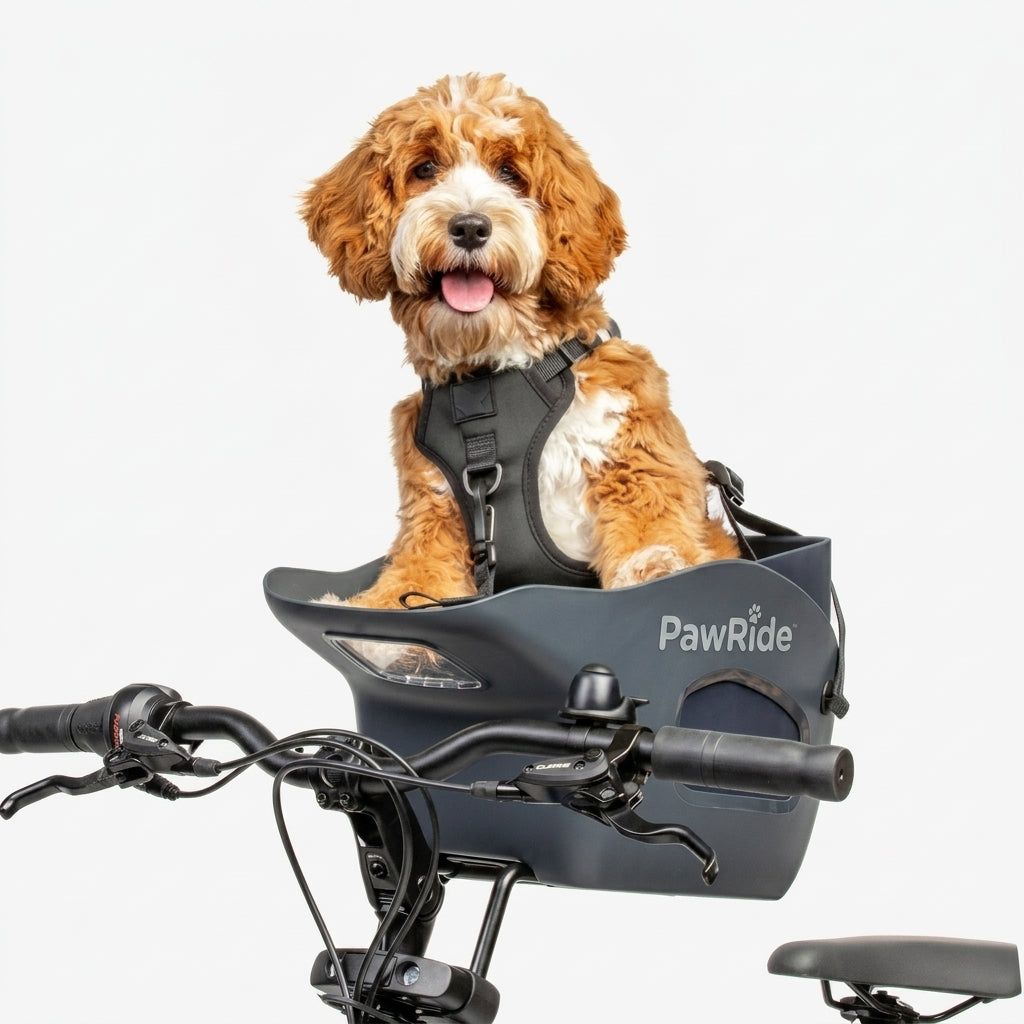 PawRide -Panier Vélo pour Chien Sécurisé, Compatible E-Bike